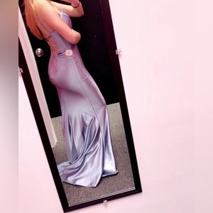Prom dress, silk blue, size 2, brand new from attianas boutique